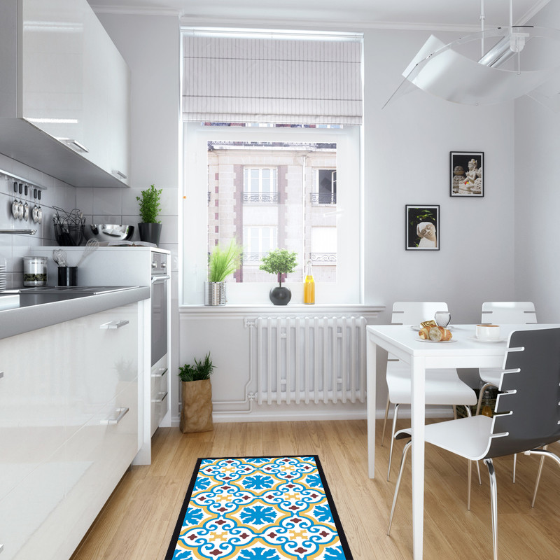 Tapis cuisine Vintage Azul