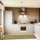 Tapis de Cuisine carreaux jaunes