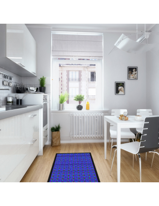 Tapis de Cuisine Bleu Majorelle