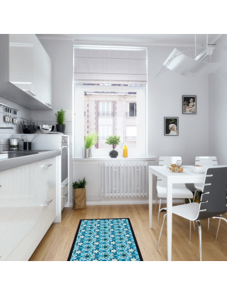 Tapis de Cuisine carreaux Aqua