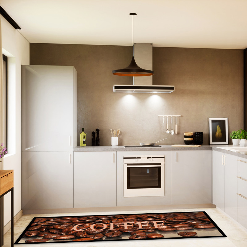 Tapis de cuisine Couleur café