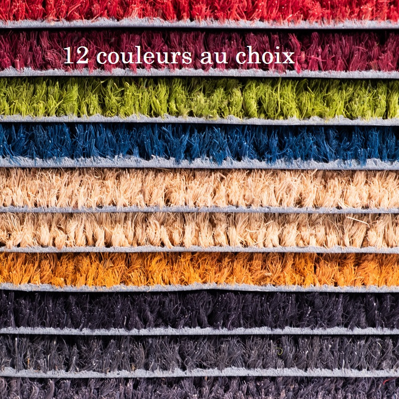 Tapis Brosse Coco H17mm SUR MESURE, 10 Teintes...