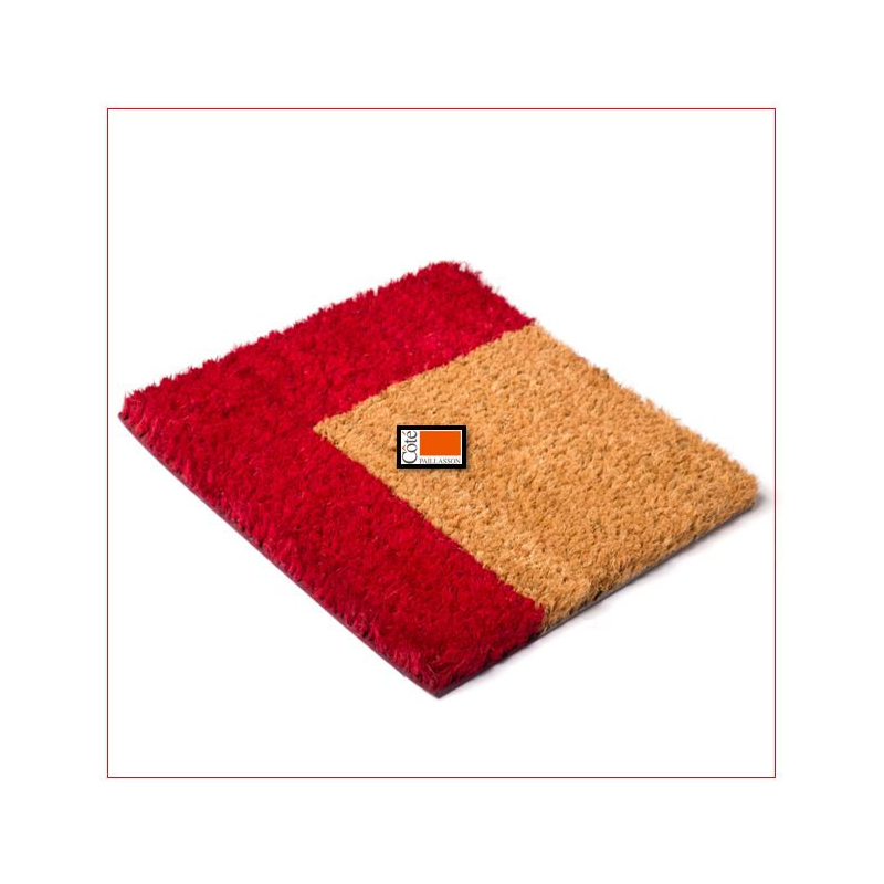 Tapis sur mesure Paillasson Brosse Coco 17mm - Rouge