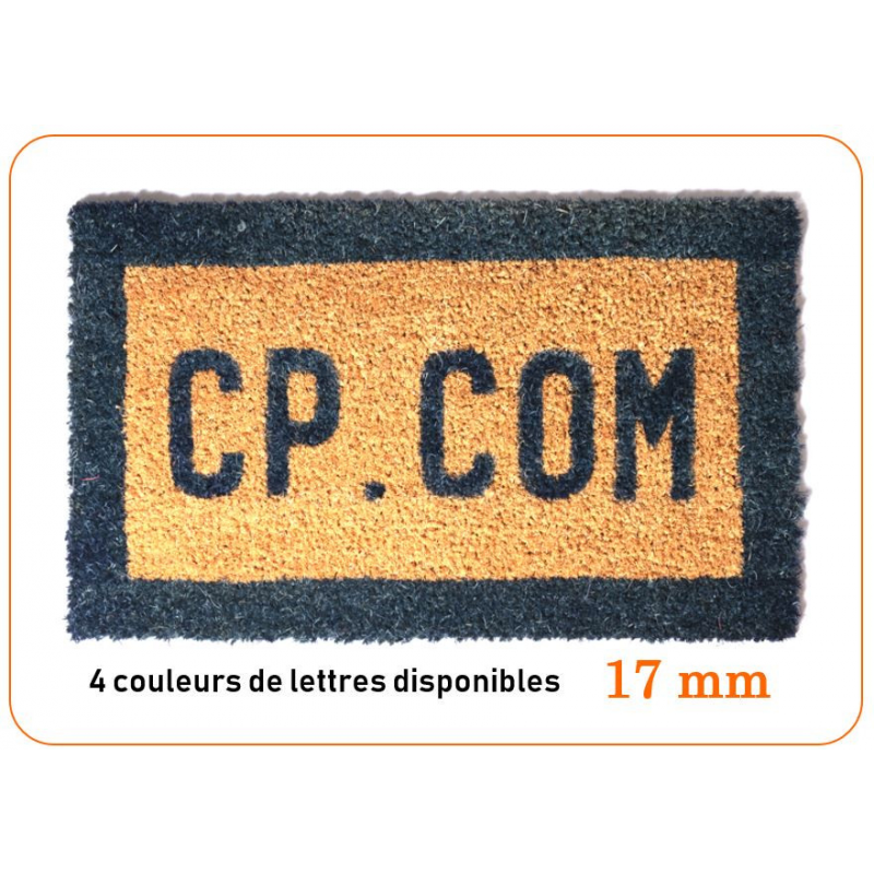 tapis coco, avec une personnalisation