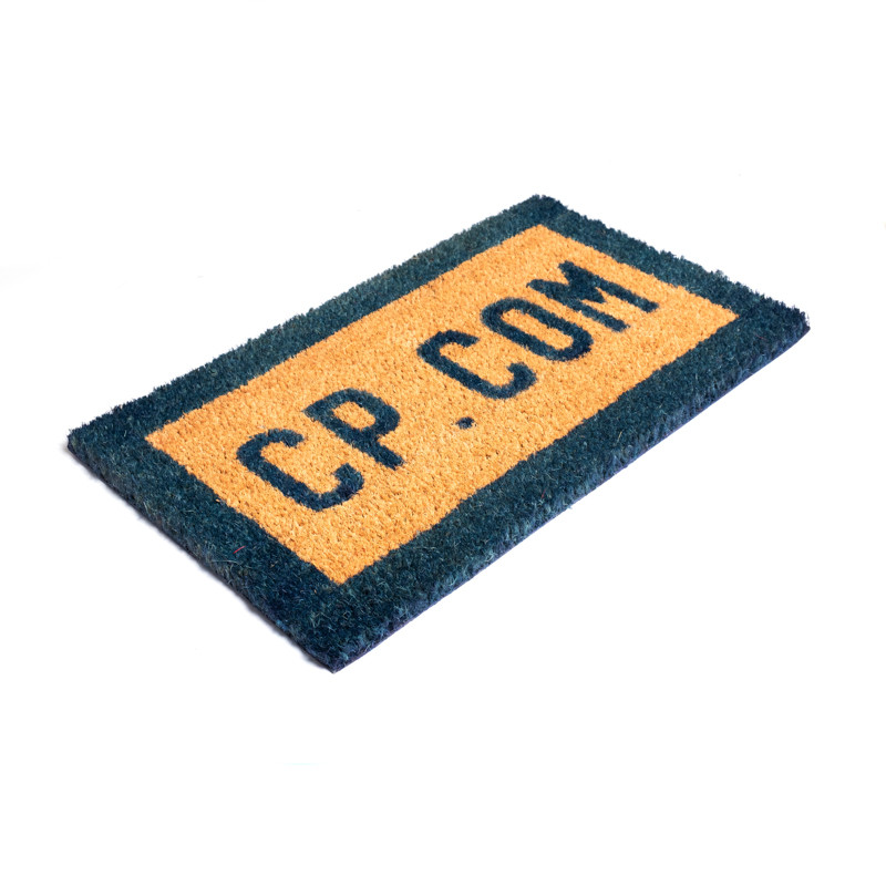 Tapis Brosse Coco Lettres et Bord Couleur H17mm...