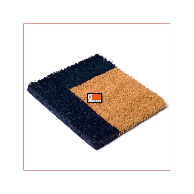 Tapis coco bord couleur semelle tissée (3 tailles dispo).