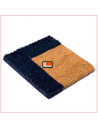Tapis coco bord couleur semelle tissée (3 tailles dispo).