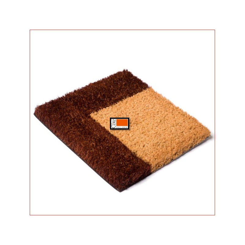 tapis coco extra tissé bordure couleur