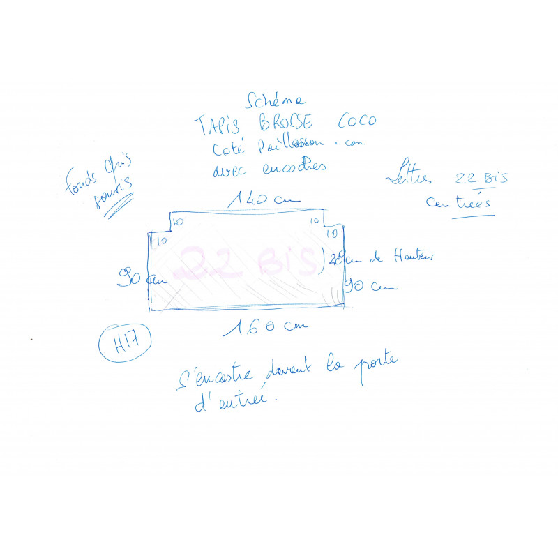 paillasson avec forme spéciale