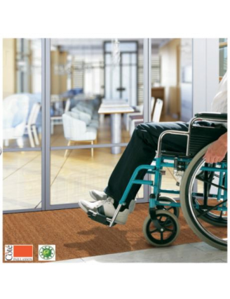 Tapis Brosse Coco H17 mm PMR-ERP couleur ROUGE