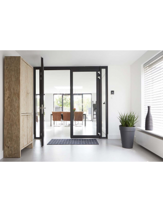 Tapis d'entrée Nuances Luxury Gris 67 x 150 cm.