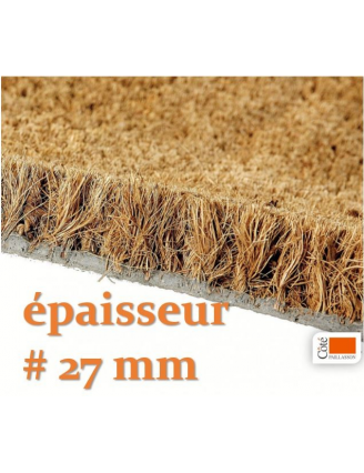 paillasson épaisseur 27 mm.
