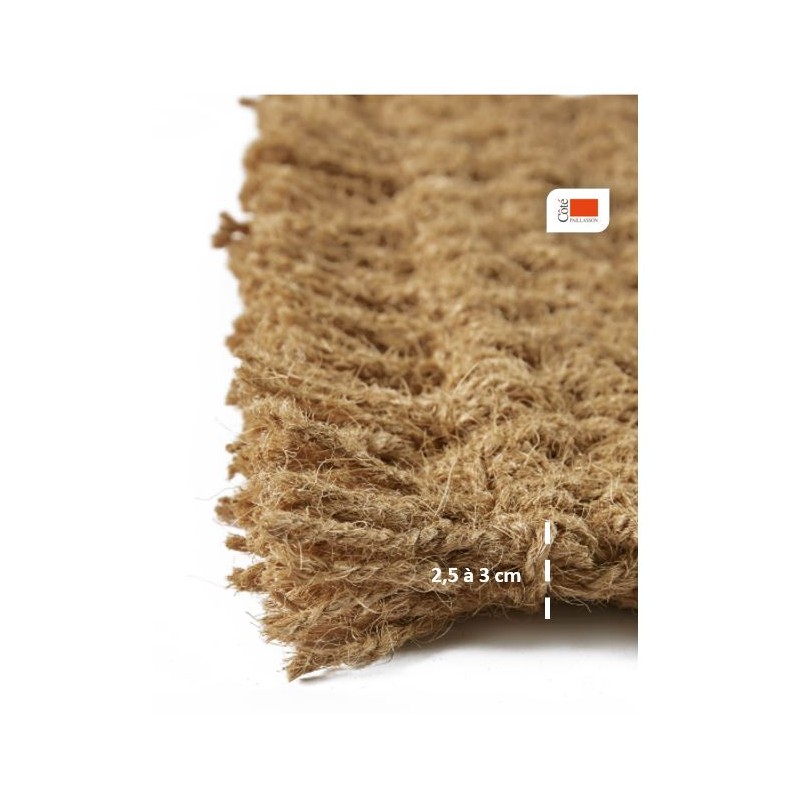 Sans PVC Paillasson 100% naturel, "Frange"