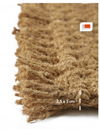 Sans PVC Paillasson 100% naturel, "Frange"