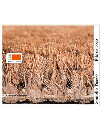 Tapis coco bord couleur semelle tissée (3 tailles dispo).