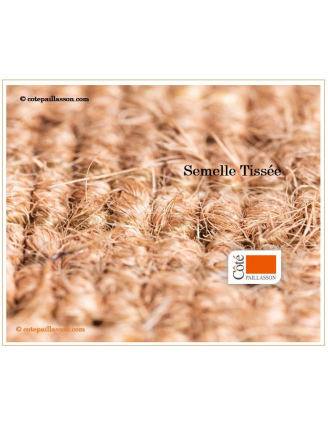 Tapis coco bord couleur semelle tissée (3 tailles dispo).