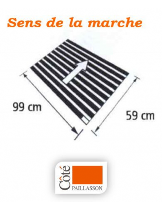 Tapis d'entrée Alu Gamme Easy, sur mesure (trafic Fort)