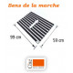 Tapis d'entrée Alu Gamme Easy, sur mesure (trafic Fort)