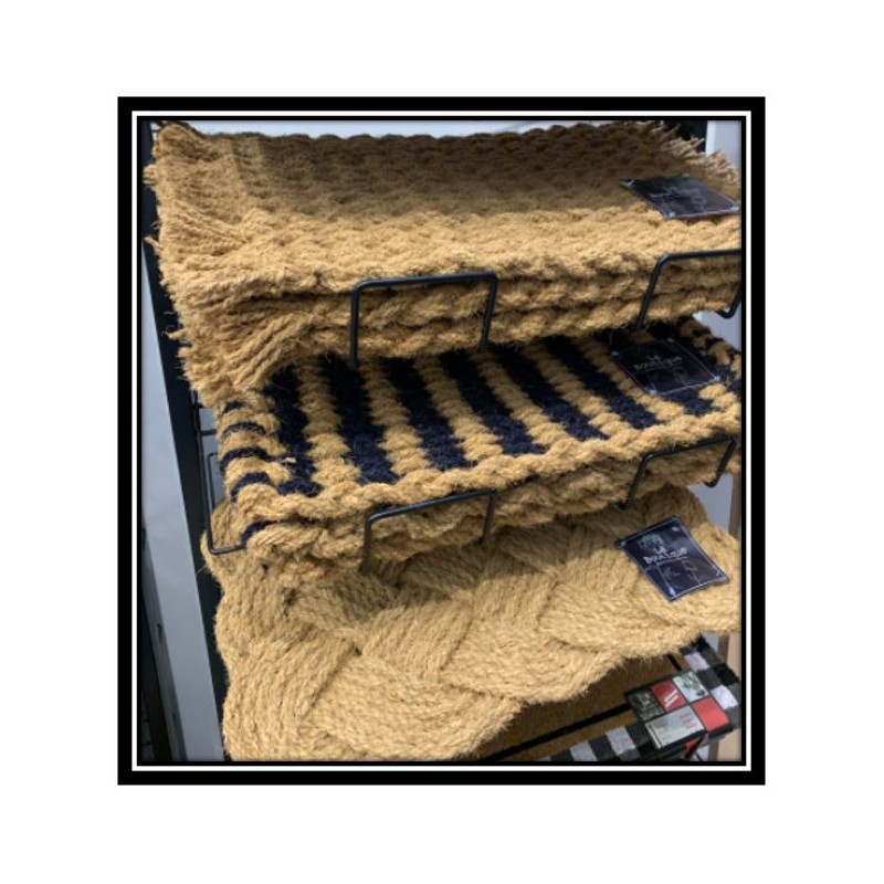 Sans PVC Paillasson 100% naturel, "Frange"