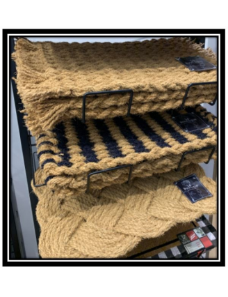 Sans PVC Paillasson 100% naturel, "Frange"