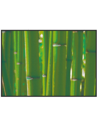 paillasson avec des bambous.