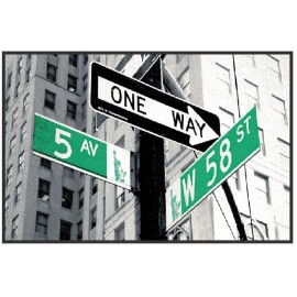 tapis d'entrée, image de la 5eme avenue a New York.