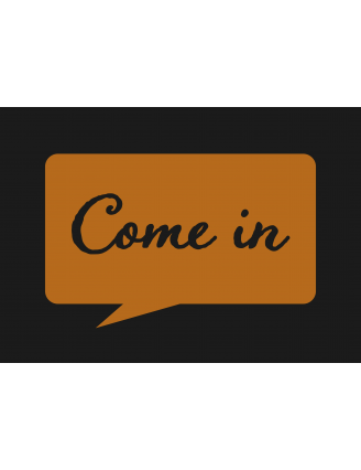 tapis d'entrée façon bulle de BD.