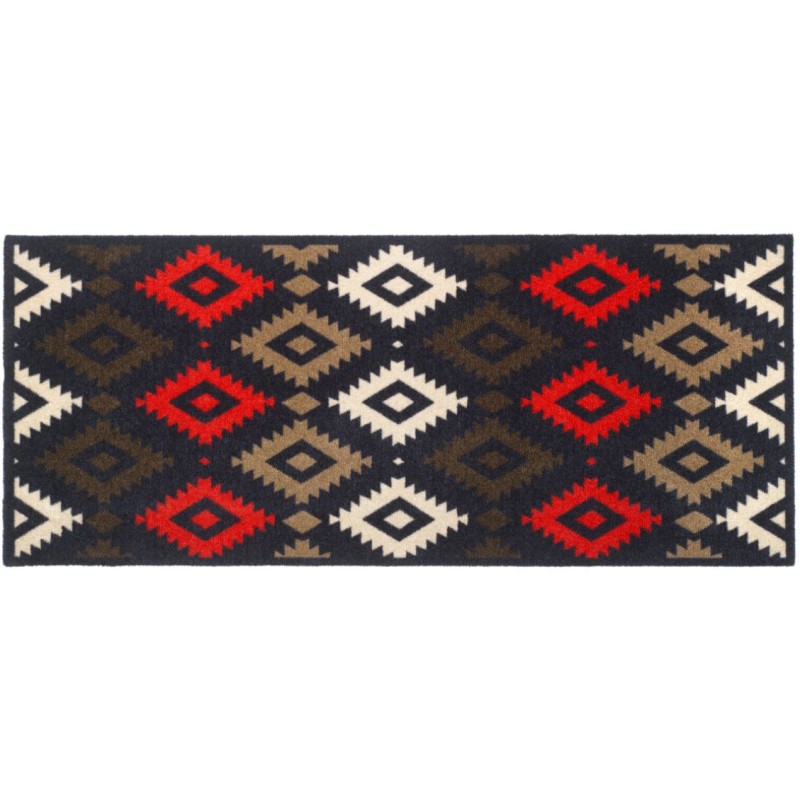 tapis d'entrée kilim rouge