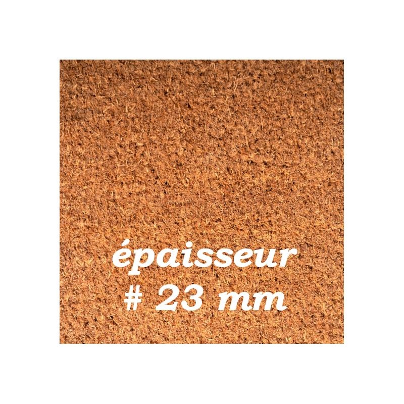 Tapis sur mesure Paillasson Brosse Coco 23mm - Écru