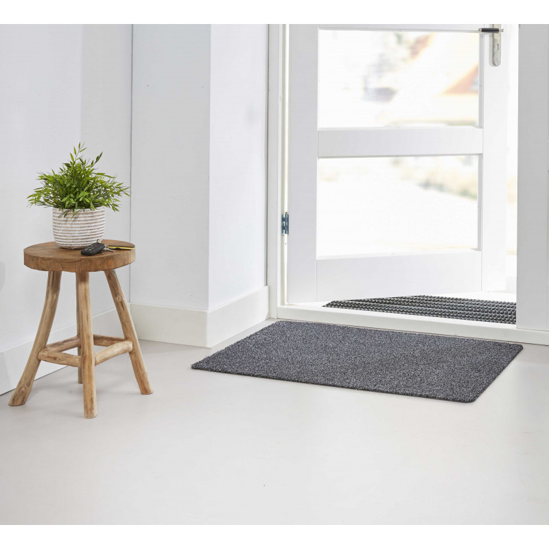 Tapis Paillasson Caoutchouc Noir 60x40 Cm – Antidérapant, Intérieur Et Extérieur