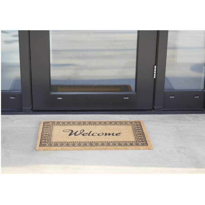 Paillasson-coco-Welcome-écru