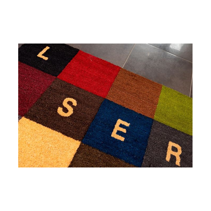 tapis Brosse COCO avec découpe de Lettres ou Logo
