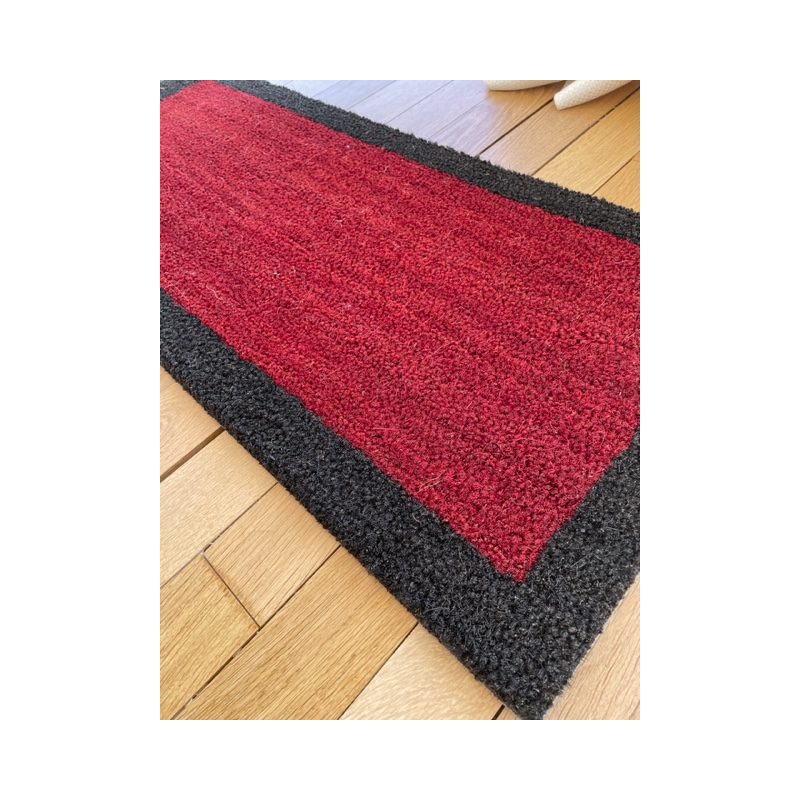 Tapis sur mesure Paillasson Brosse Coco 17mm - Rouge