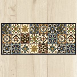 Tapis cuisine carreaux vintage