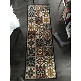 Tapis cuisine carreaux vintage