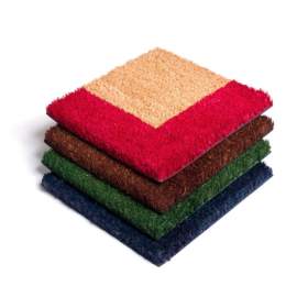 Paillasson avec bordure couleur fabriqué en France, Paillasson Haussmann