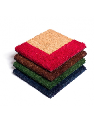 Paillasson avec bordure couleur fabriqué en France, Paillasson Haussmann