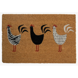 paillasson coq, paillasson poule,