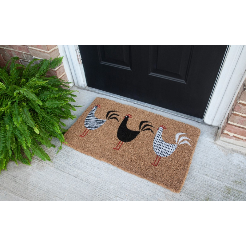 Paillasson les 3 Coqs, 40 x 60 cm