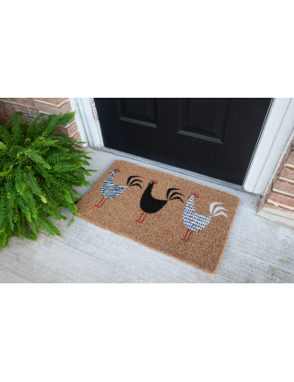 Paillasson les 3 Coqs, 40 x 60 cm