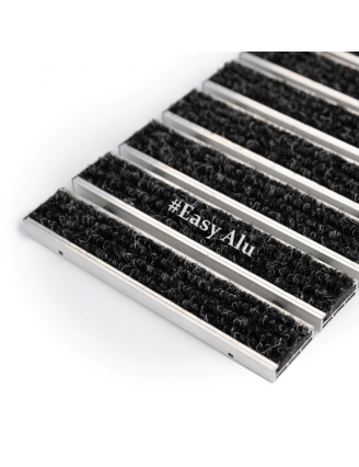 tapis d'entrée structure aluminium pas cher facile à poser,