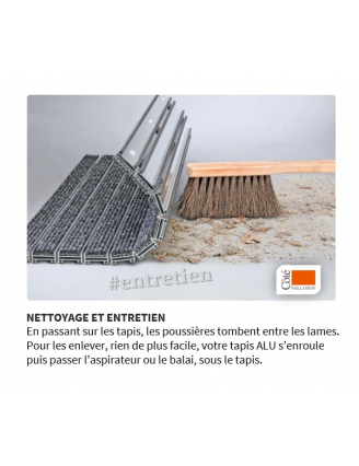 Tapis d'entrée Easy Alu sur mesure (trafic normal)