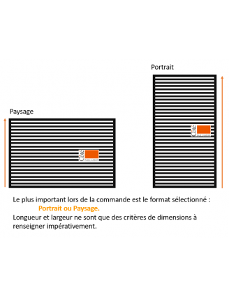 Tapis d'entrée Alu Gamme Easy, sur mesure (trafic Fort)