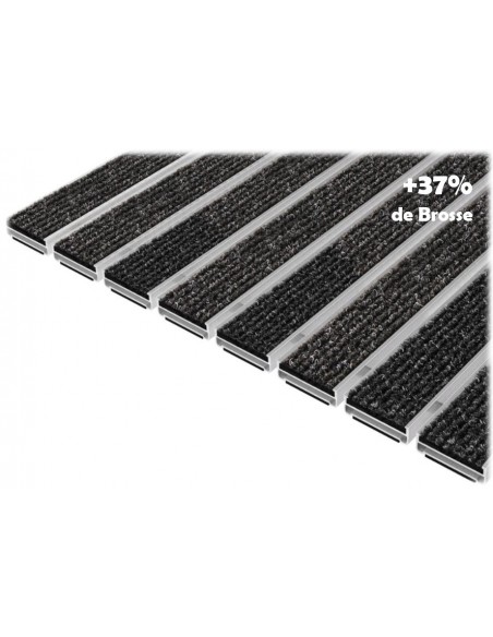 Tapis d'entrée Alu avec Profilés LARGEUR XL (37mm)