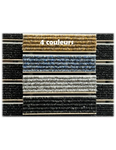 Tapis d'entrée Alu avec Profilés LARGEUR XL (37mm)