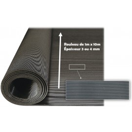 Natte caoutchouc épaisseur 3  /4  mm en rouleau de 10 m 2