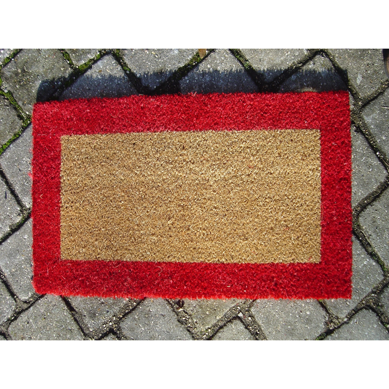 Tapis coco sur mesure bord couleur