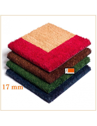 Tapis Brosse Coco 41 X 123 CM Bord couleur Rouge H17mm