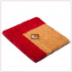 Tapis Brosse Coco 41 X 123 CM Bord couleur Rouge H17mm