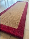Tapis Brosse Coco 41 X 123 CM Bord couleur Rouge H17mm